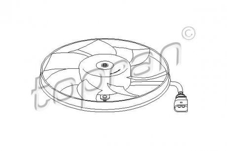Вентилятор охлаждения радиатора 295мм 200Вт TOPRAN / HANS PRIES 111285