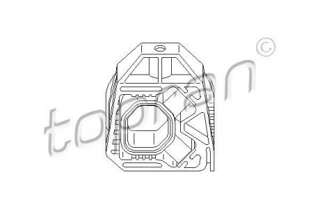 Кронштейн радиатора резиновый верхний TOPRAN / HANS PRIES 112410