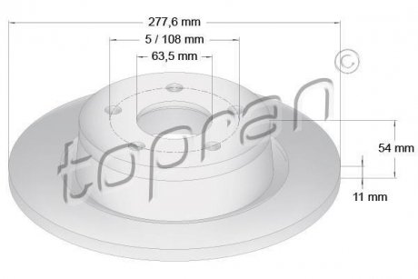 Гальм диски TOPRAN / HANS PRIES 302249