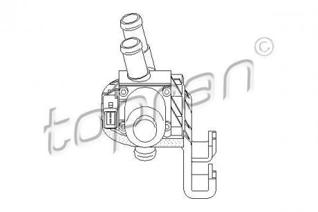 Кран радиатора отопителя салона TOPRAN / HANS PRIES 302 792