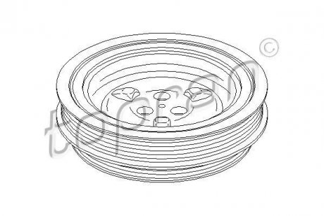 Шкив коленвала с демпфером TOPRAN / HANS PRIES 302813