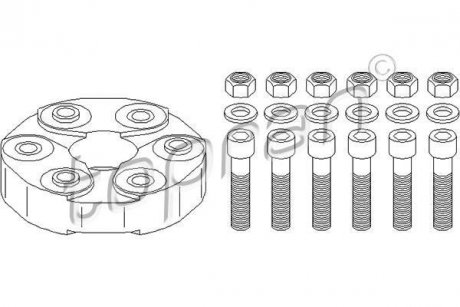 Муфта эластичная к-кт MB C (CL203), C T-MODEL (S202), C T-MODEL (S203), C T-MODEL (S204), C (W202), C (W203), CLK (A208), CLK (A209) 1.8-5.0 05.93-08.14 TOPRAN / HANS PRIES 400 250