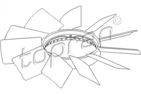 Ветилятор радіатора BMW E36/46/E34/E39/E32/E38 2.0, 2.3, 2.5 TOPRAN / HANS PRIES 500 900