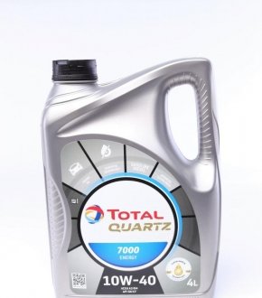 Олива моторна Quartz 7000 Energy 10W40 (4 Liter) TOTAL 214113