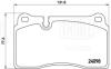 Колодки гальмівні VW Touareg (02-) передн т/с Brembo (у компл. з датчиком) (PF 4393) Trialli PF4393 (фото 2)