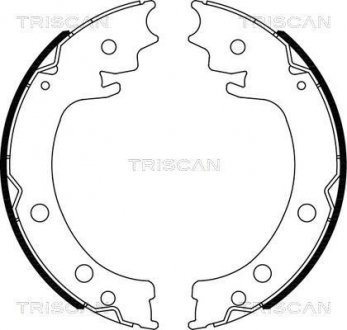 Комплект гальмівних колодок, Стоянкове гальмо TRISCAN 810069006 (фото 1)