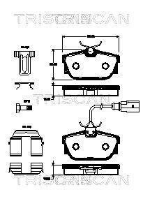 Колодки тормозные дисковые TRISCAN 8110 29062