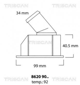 Термостат TRISCAN 8620 9092