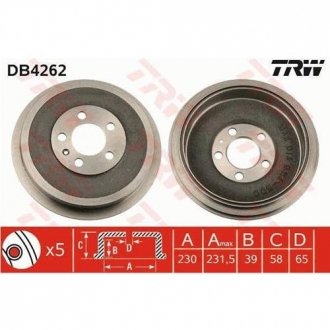 Барабан тормозной TRW DB4262