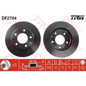 Диск тормозной TRW DF2704