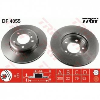 Диск тормозной TRW DF4055