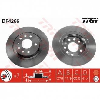 Диск тормозной TRW DF4266 (фото 1)