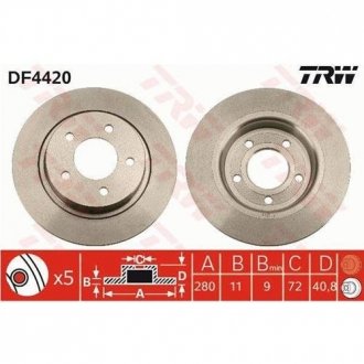 Диск тормозной TRW DF4420