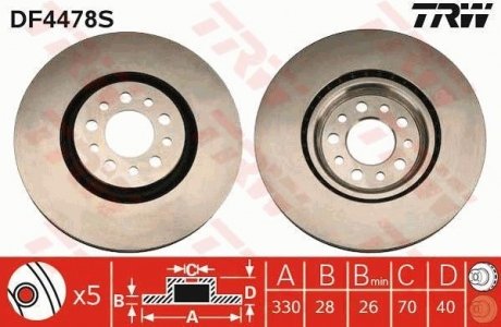 Гальмівний диск TRW DF4478S