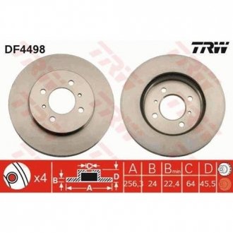 Диск тормозной TRW DF4498