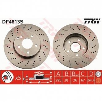 Диск тормозной TRW DF4813S