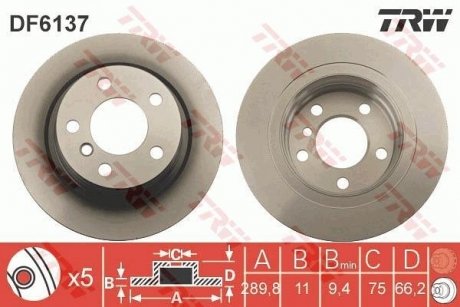 Гальмівний диск TRW DF6137