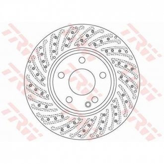 Диск тормозной MERCEDES A(W176)/ B(W246) "F D=295mm "12>> TRW DF6262S