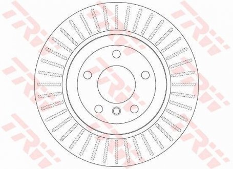 Диск тормозной (1 шт.) BMW 5(E60) "R D=320mm "05-10 TRW DF6299