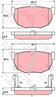 Гальмівні колодки TRW GDB1010