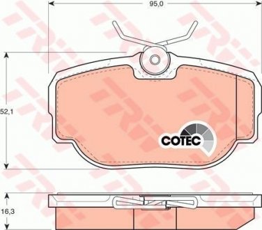 Колодки тормозные TRW GDB1155 (фото 1)