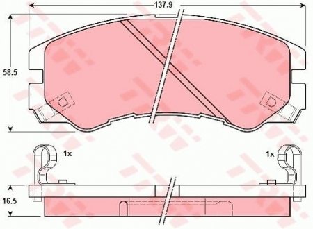 Гальмівні колодки TRW GDB1186