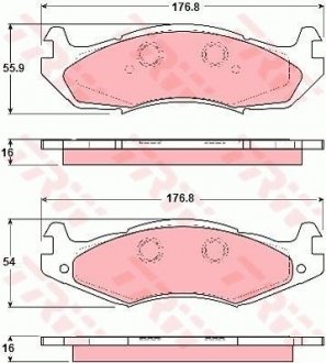 Гальмівні колодки TRW GDB1207