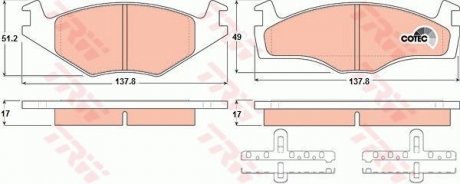 Колодки тормозные TRW GDB1219