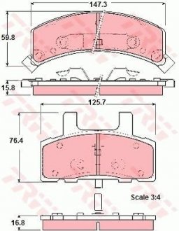 Гальмівні колодки, дискові TRW GDB1273