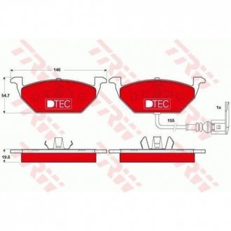 Колодки гальмівні дискові TRW GDB1386DTE