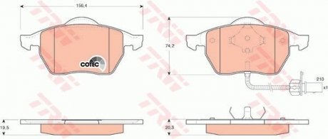 Комплект гальмівних колодок TRW GDB1440