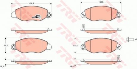 Колодки тормозные TRW GDB1461