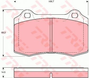 Гальмівні колодки, дискові TRW GDB1513