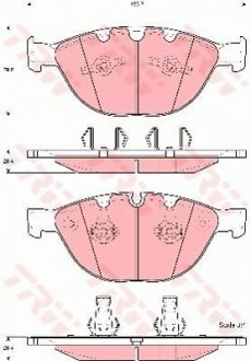 Комплект гальмівних колодок, дискове гальмо TRW GDB1558 (фото 1)