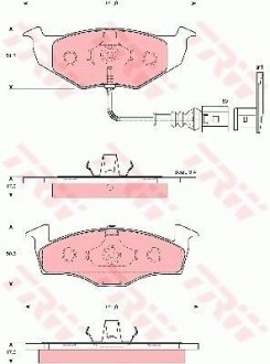 Гальмівні колодки, дискові TRW GDB1586