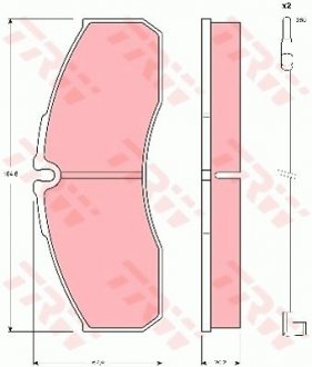 Комплект гальмівних колодок з 4 шт. дисків TRW GDB1610 (фото 1)