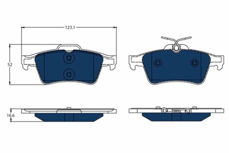 Гальмівні колодки, дискові TRW GDB1621BTE