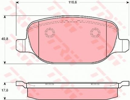 Гальмівні колодки, дискові TRW GDB1649