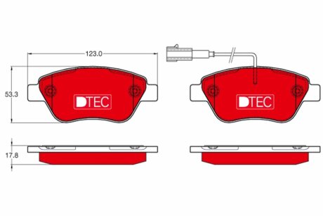 Гальмівні колодки, дискові TRW GDB1654DTE