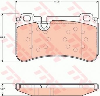 Гальмівні колодки, дискові TRW GDB1711