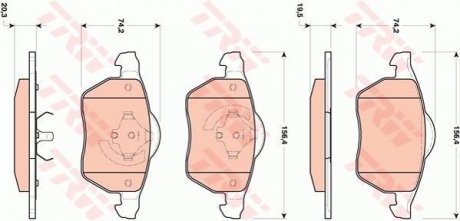 Гальмівні колодки, дискові TRW GDB1717