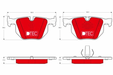 Гальмівні колодки TRW GDB1730DTE