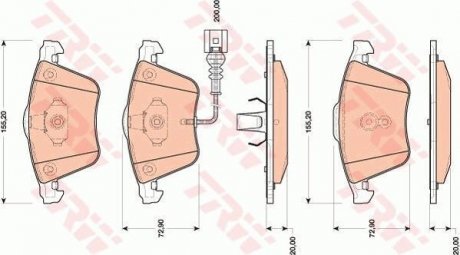 Гальмівні колодки TRW GDB1809