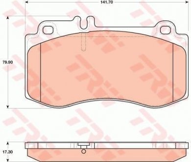 Гальмівні колодки MERCEDES W212 E500 "F "09>> TRW GDB1822 (фото 1)