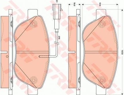 Гальмівні колодки TRW GDB1879