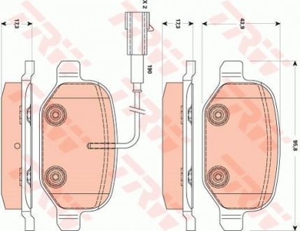 Гальмівні колодки TRW GDB1881