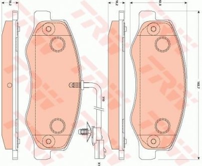 Гальмівні колодки TRW GDB1885