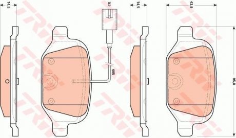 Гальмівні колодки TRW GDB1894