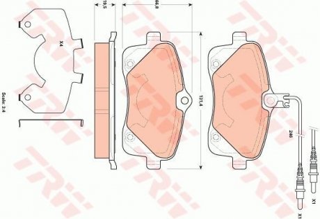 Колодки тормозные TRW GDB1895