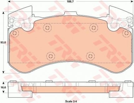 Тормозные колодки дисковые AUDI A6/A8 "F "10>> TRW GDB1911